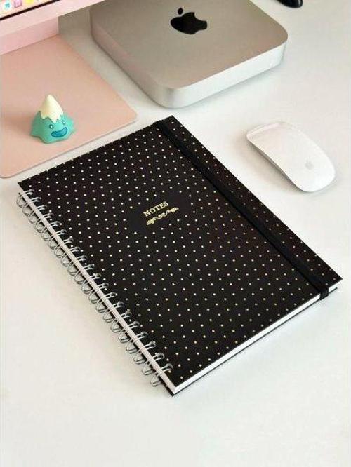 Sert Kapak Spiralli Defter Lastikli 20x28 cm 90 gr . 120 yap. +40 Çiz.+40 Nokt