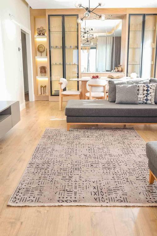 Sierra 2 0204 Kaymaz Taban Şönil Dokuma Halı Makineda Yıkanabilir 100x200 cm