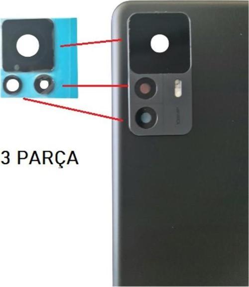 Xiaomi Mi 12T Arka Kamera Camı Lens Yapışkanlı