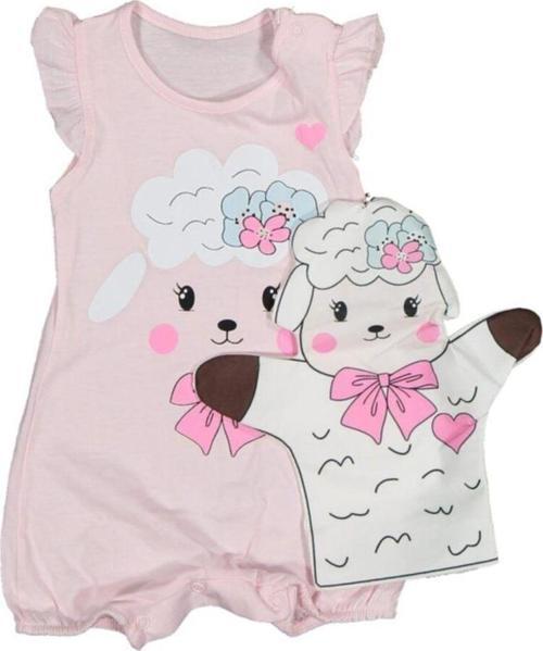 Kız Bebek Kuzulu Hediye Kuklalı 2 Parça Tulum 1033800