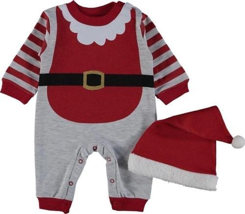 Noel Şardonlu 2 Ip Gri Renk Bebek Tulum 364889