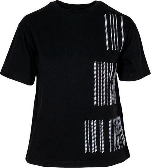 Çizgi Baskılı Kısa Kollu Tişört