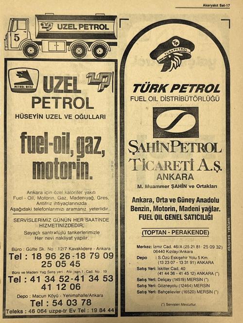 Ankara 1986 Meslek Reklam İlanı Efemera S17