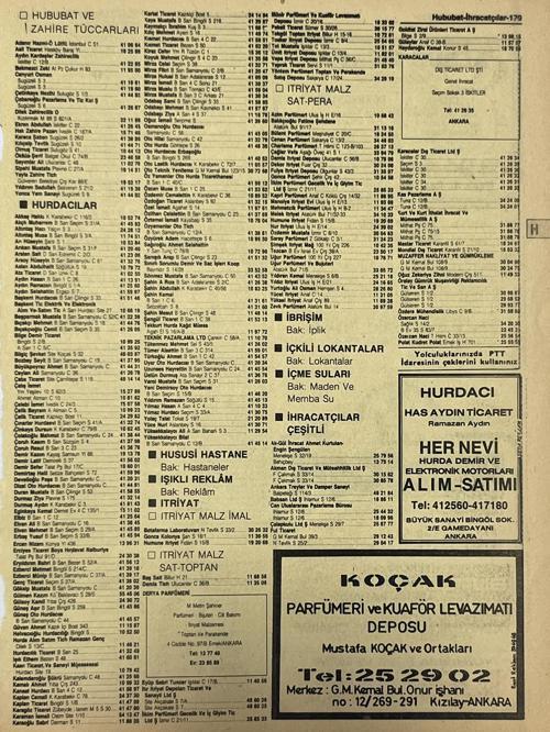 Ankara 1986 Meslek Reklam İlanı Efemera S179