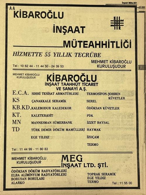 Ankara 1986 Meslek Reklam İlanı Efemera S201