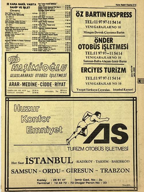 Ankara 1986 Meslek Reklam İlanı Efemera S219