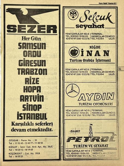 Ankara 1986 Meslek Reklam İlanı Efemera S221