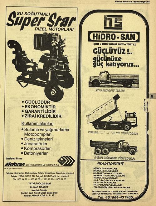 Ankara 1986 Meslek Reklam İlanı Efemera S265