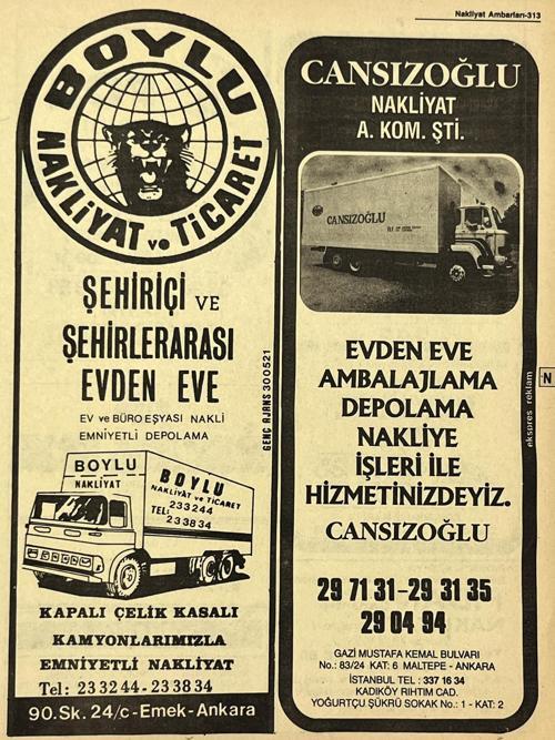 Ankara 1986 Meslek Reklam İlanı Efemera S313