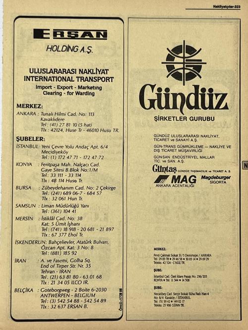 Ankara 1986 Meslek Reklam İlanı Efemera S323