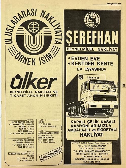 Ankara 1986 Meslek Reklam İlanı Efemera S329