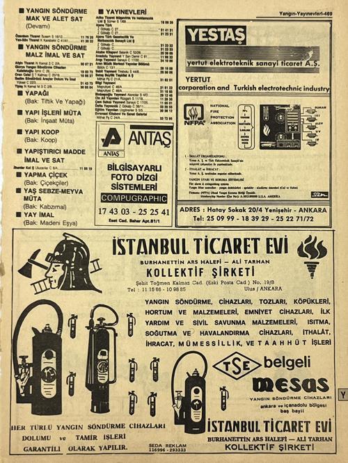 Ankara 1986 Meslek Reklam İlanı Efemera S469