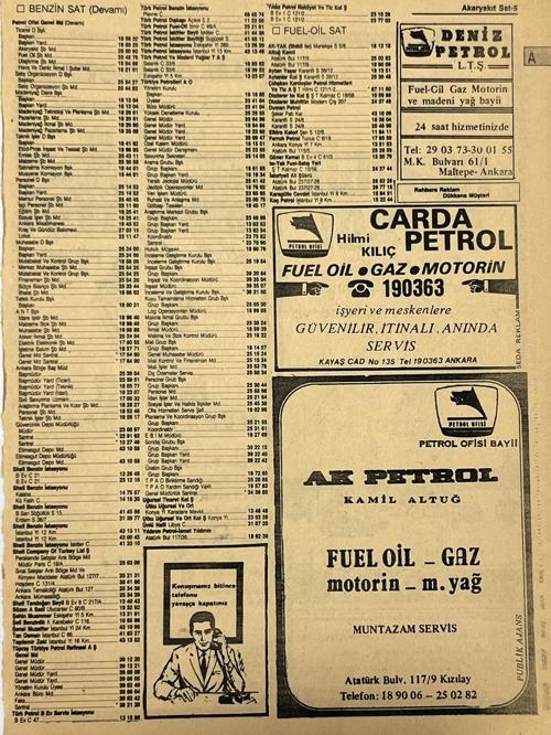 Ankara 1986 Meslek Reklam İlanı Efemera S5
