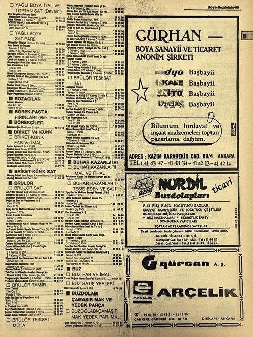 Ankara 1986 Meslek Reklam İlanı Efemera S69