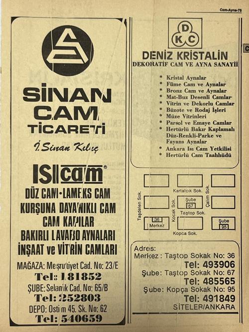 Ankara 1986 Meslek Reklam İlanı Efemera S75