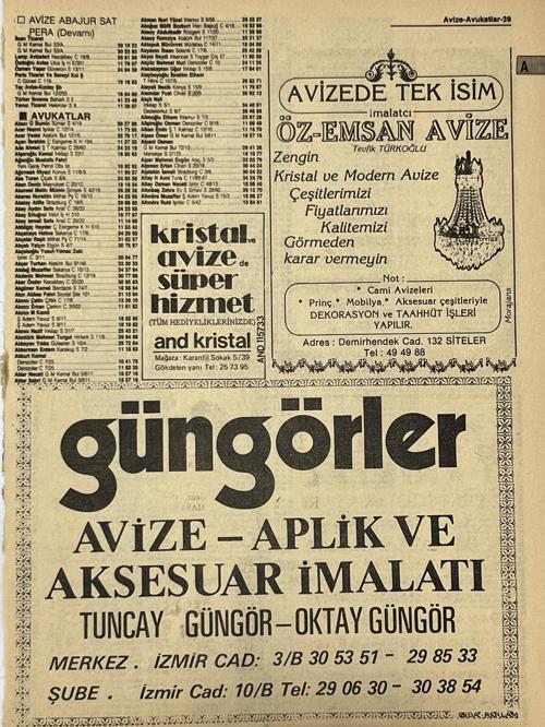 Ankara 1986 Meslek Reklam İlanı Efemera S39