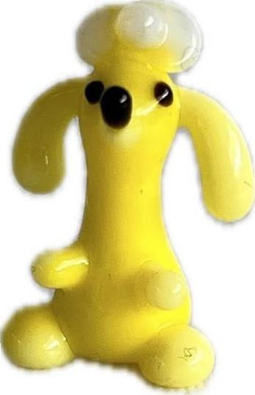 El Yapımı Mini Murano Cam Köpek Biblo A145-01