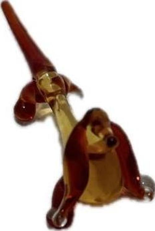 El Yapımı Mini Murano Cam Köpek Biblo A153-01