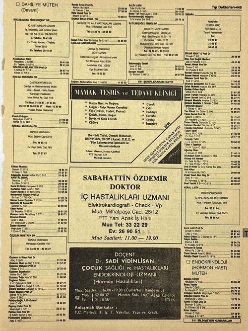 Ankara 1986 Meslek Reklam İlanı Efemera S445