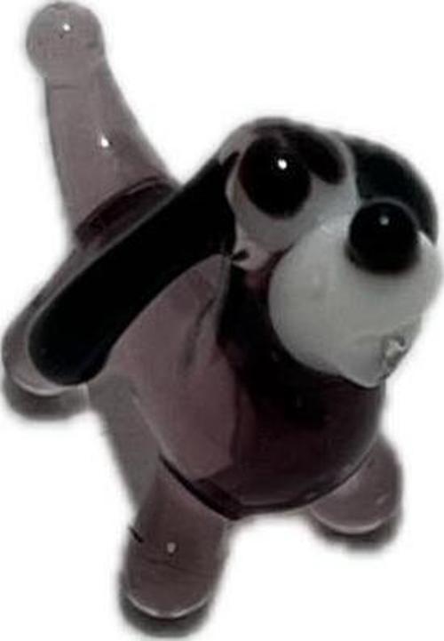 El Yapımı Mini Murano Cam Köpek Biblo A155-01