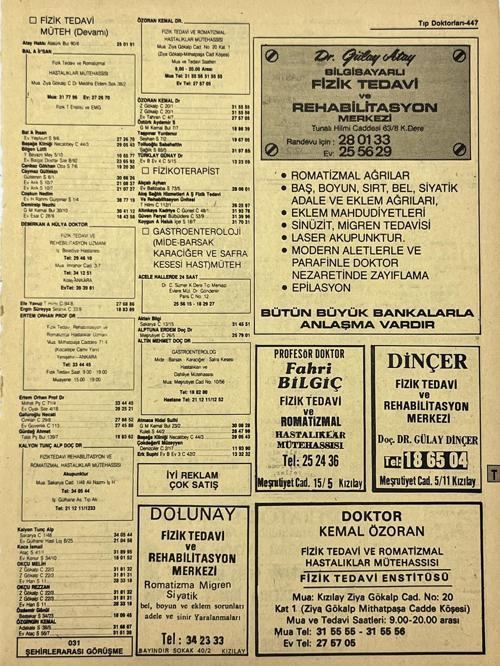 Ankara 1986 Meslek Reklam İlanı Efemera S447