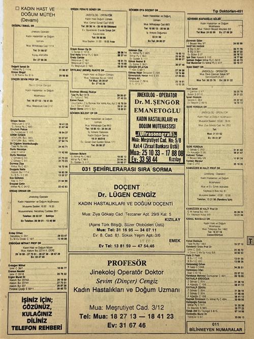 Ankara 1986 Meslek Reklam İlanı Efemera S451