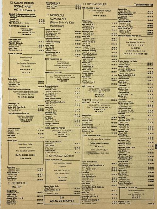 Ankara 1986 Meslek Reklam İlanı Efemera S455