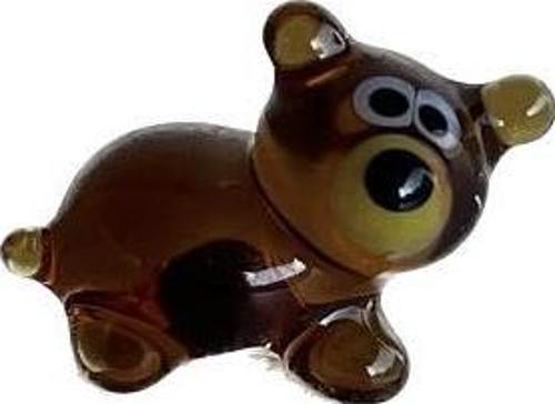 El Yapımı Mini Murano Cam Ayı Biblo A122-04