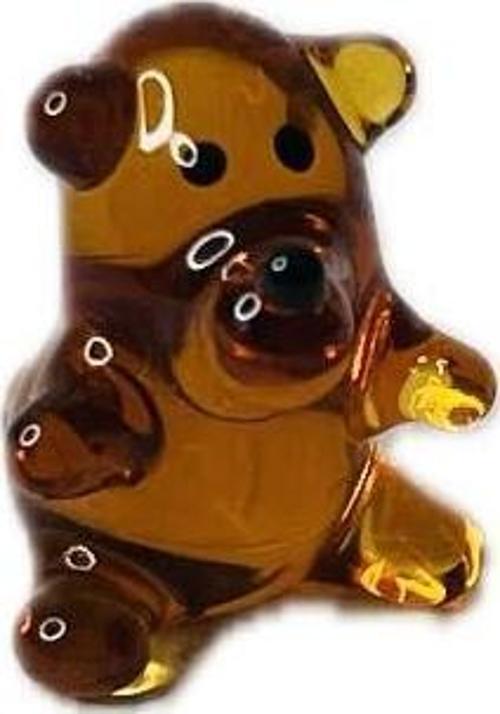 El Yapımı Mini Murano Cam Ayı Biblo A146-09