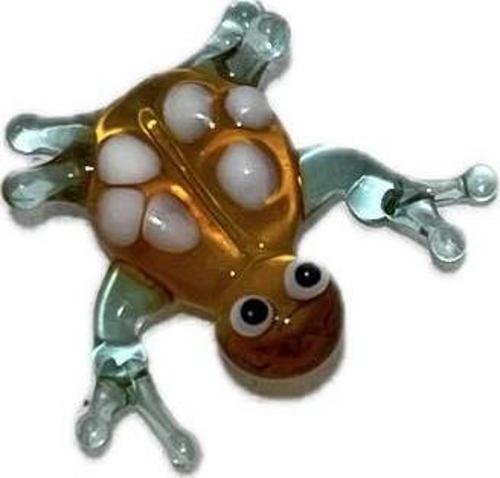 El Yapımı Mini Murano Cam Kurbağa Biblo A153-03