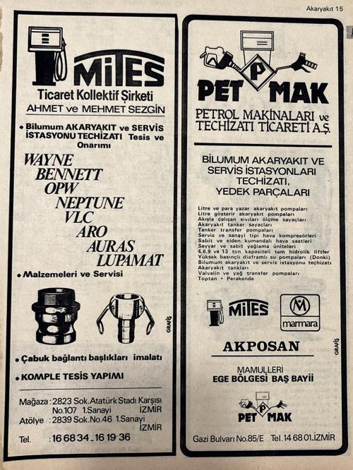 İzmir 1982-1983 Meslek Reklam İlanı Efemera S15