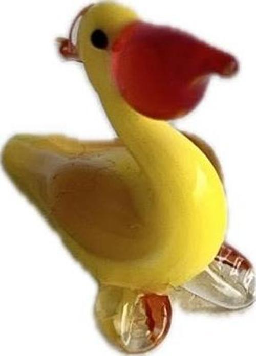 El Yapımı Mini Murano Cam Ördek Biblo A151-08