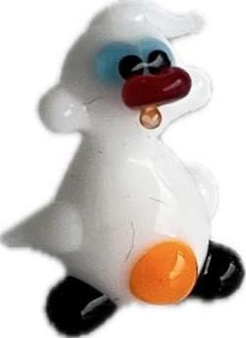 El Yapımı Mini Murano Cam Ördek Biblo A152-07