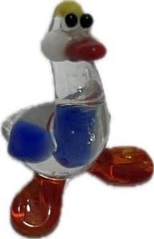 El Yapımı Mini Murano Cam Ördek Biblo A154-07