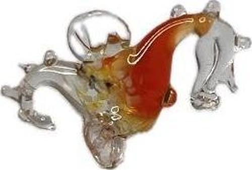 El Yapımı Mini Murano Cam Deniz Atı Biblo A149-07