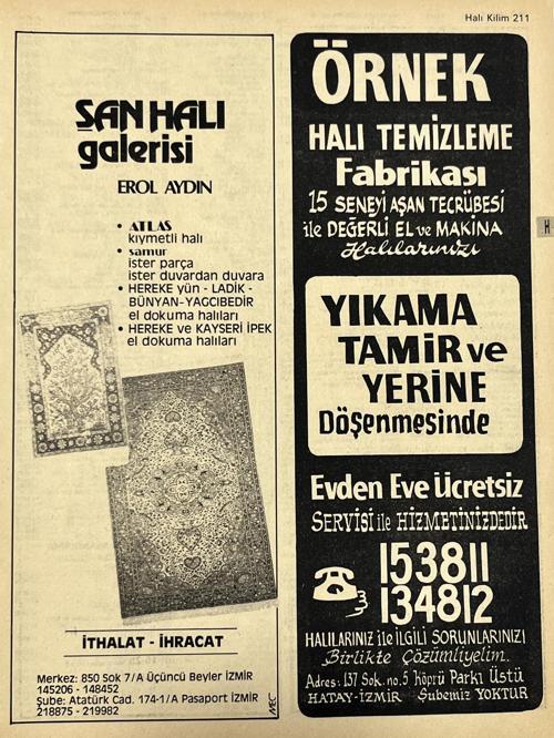 İzmir 1982-1983 Meslek Reklam İlanı Efemera S211