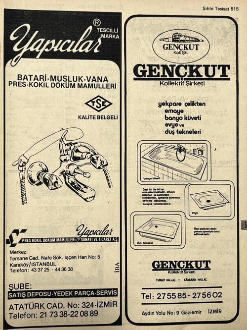 İzmir 1982-1983 Meslek Reklam İlanı Efemera S515