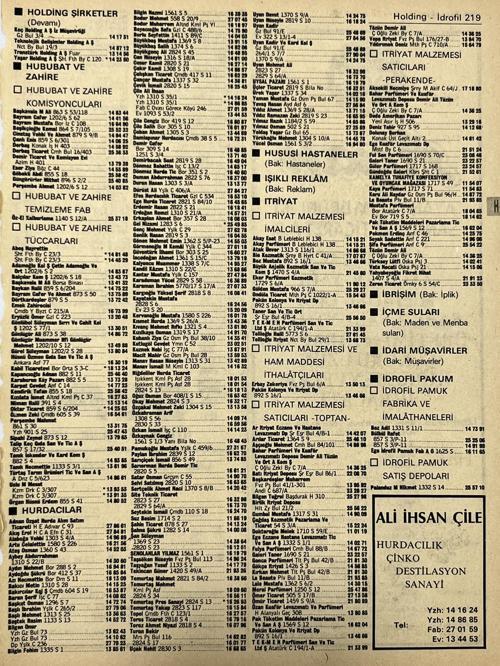 İzmir 1982-1983 Meslek Reklam İlanı Efemera S219