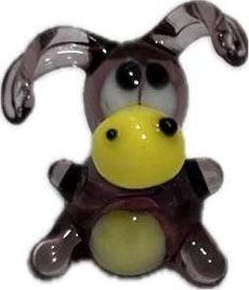 El Yapımı Mini Murano Cam Eşek Biblo A169-07