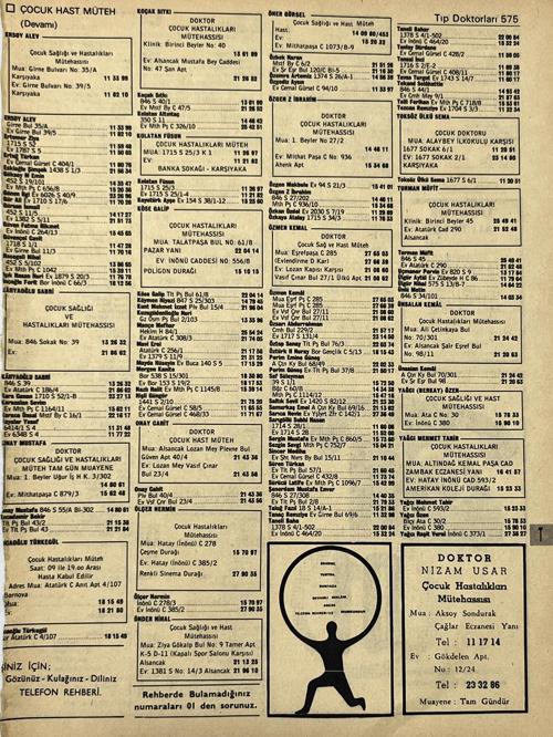 İzmir 1982-1983 Meslek Reklam İlanı Efemera S575