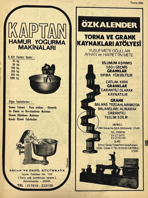 İzmir 1982-1983 Meslek Reklam İlanı Efemera S589