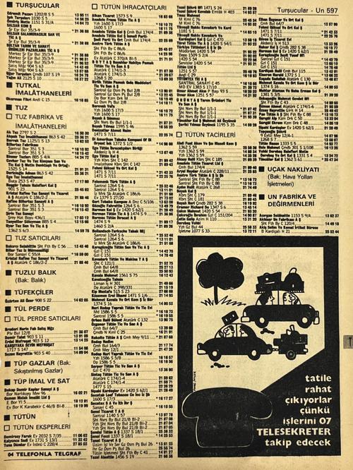 İzmir 1982-1983 Meslek Reklam İlanı Efemera S597