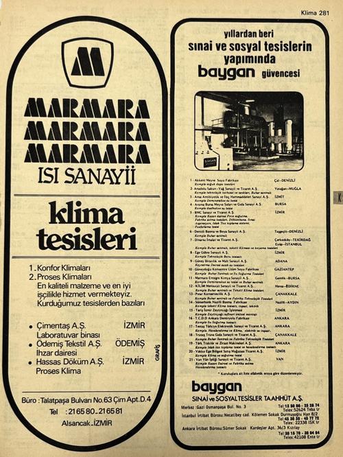 İzmir 1982-1983 Meslek Reklam İlanı Efemera S281