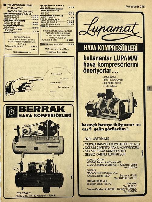 İzmir 1982-1983 Meslek Reklam İlanı Efemera S285