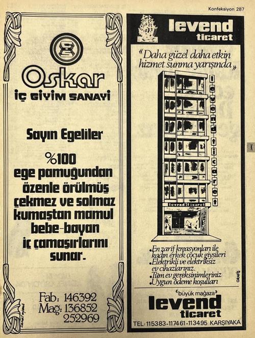 İzmir 1982-1983 Meslek Reklam İlanı Efemera S287
