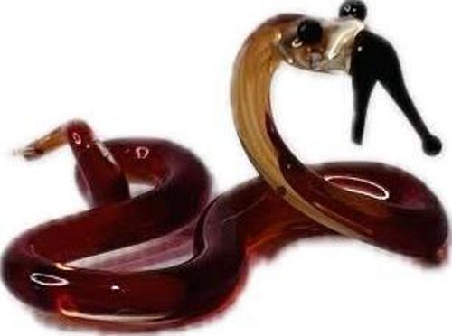 El Yapımı Mini Murano Cam Yılan Biblo A148-05