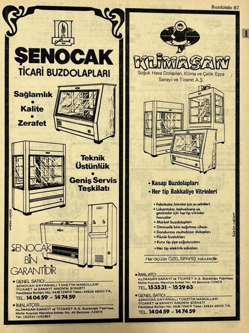 İzmir 1982-1983 Meslek Reklam İlanı Efemera S87