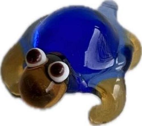 El Yapımı Mini Murano Cam Kaplumbağa Biblo A152-02