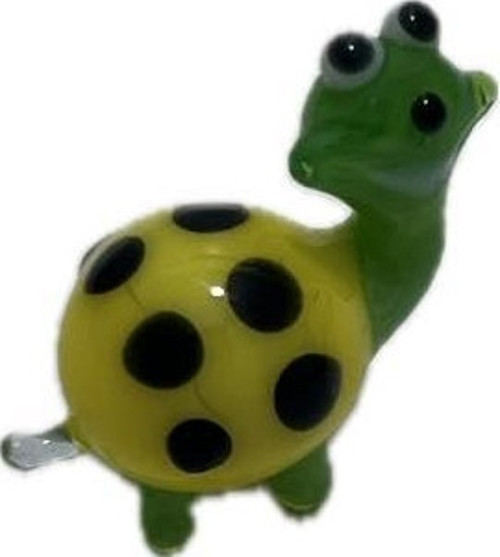 El Yapımı Mini Murano Cam Kaplumbağa Biblo A154-10
