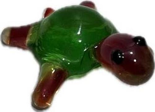 El Yapımı Mini Murano Cam Kaplumbağa Biblo A166-05